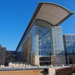 An outside view of the McCormick Place West building in Chicago, IL